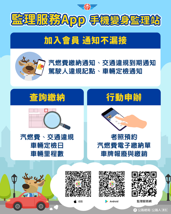 【轉知】「監理APP」手機變身監理站歡迎下載圖片