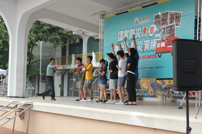 921大地震屆滿20周年，屏東大學國家防災日防災演練，大家動起來圖片
